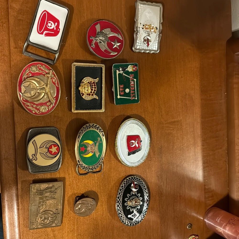 Varying Masonic Belt Buckles